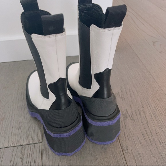 off white leather boots - Picture 4 of 5